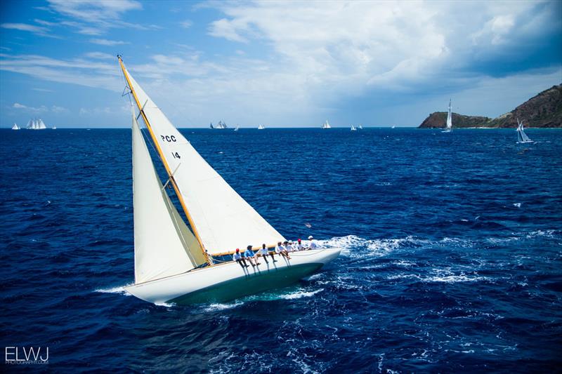 Last year's overall winner PCC Janley during the first race at the Antigua Classic Yacht Regatta photo copyright Emma Louise Wyn Jones taken at  and featuring the Classic Yachts class