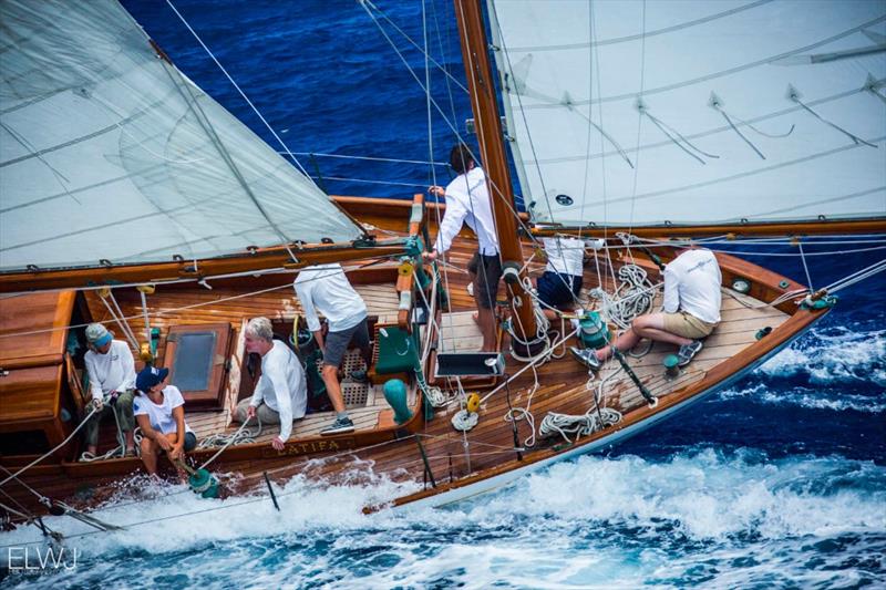 The beautiful 77' Fife yawl Latifa at the Antigua Classic Yacht Regatta, built in 1936 photo copyright Emma Louise Wyn Jones taken at  and featuring the Classic Yachts class