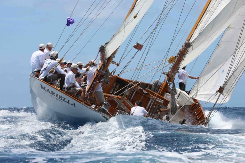 Classic Bermudian yawl,Carlo Falcone's 80ft Mariella photo copyright Tim Wright / www.photoaction.com taken at Royal Bermuda Yacht Club and featuring the Classic Yachts class