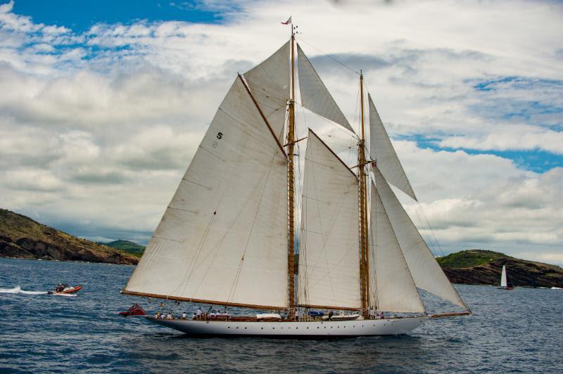 Magnificent schooner, Eleonora during the Antigua Bermuda Race photo copyright Ted Martin taken at Royal Bermuda Yacht Club and featuring the Classic Yachts class