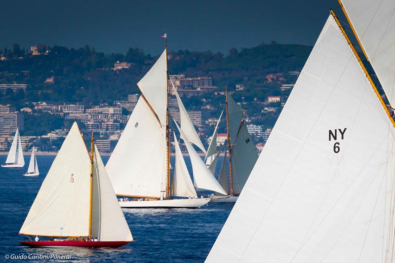 Chips between Spartan and Moonbeam on day 2 of the 39th Régates Royales de Cannes – Trophée Panerai photo copyright Guido Cantini / Panerai taken at Yacht Club de Cannes and featuring the Classic Yachts class