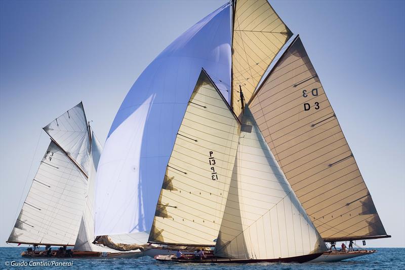 Tuiga and Marga on day 4 of the 39th Régates Royales de Cannes – Trophée Panerai photo copyright Guido Cantini / Panerai taken at Yacht Club de Cannes and featuring the Classic Yachts class