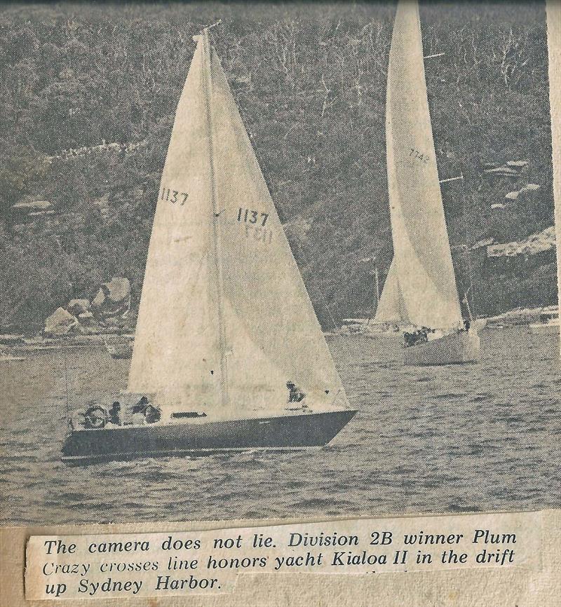 Clipping regarding Tig's yacht Plum Crazy photo copyright MHYC taken at Middle Harbour Yacht Club and featuring the Classic Yachts class