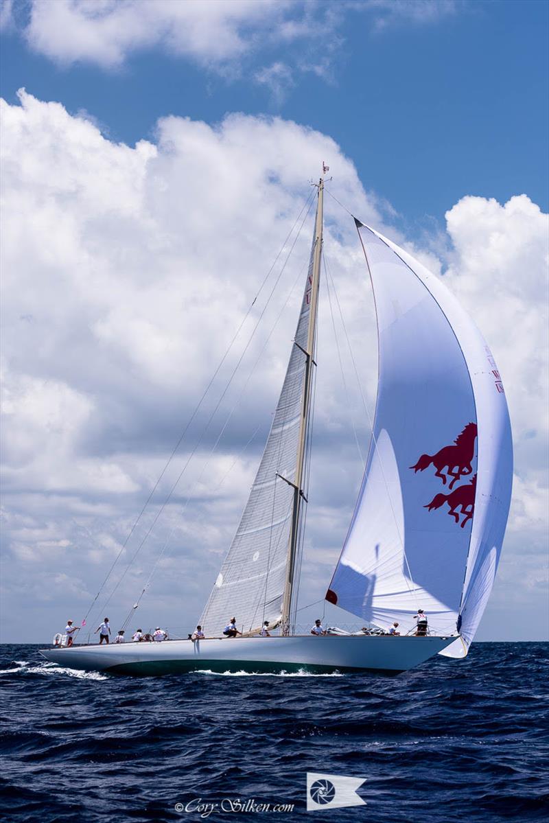 Wild Horses sailing in the Antigua Classic Yacht Regatta, Old Road Race photo copyright Cory Silken taken at Antigua Yacht Club and featuring the Classic Yachts class