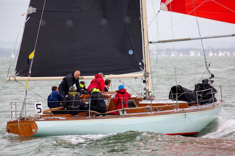 Whooper (IRC5) on day 4 of Cowes Week 2023 photo copyright Martin Augustus / www.sailingimages.co.uk taken at Cowes Combined Clubs and featuring the Classic Yachts class