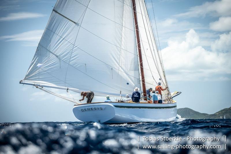 Genesis took first on the last day of racing to win the Traditional class - Antigua Classic Yacht Regatta - photo © Tobias Stoerkle / www.sailing-photography.com