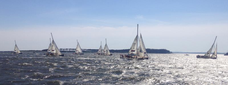 Clipper Race Leg 2 departing Punta del Este and Uruguay photo copyright Clipper Ventures taken at  and featuring the Clipper 70 class