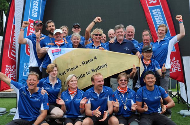 Race 4 prize-giving – 2017 Clipper Round the World Yacht Race photo copyright Clipper Race taken at  and featuring the Clipper 70 class