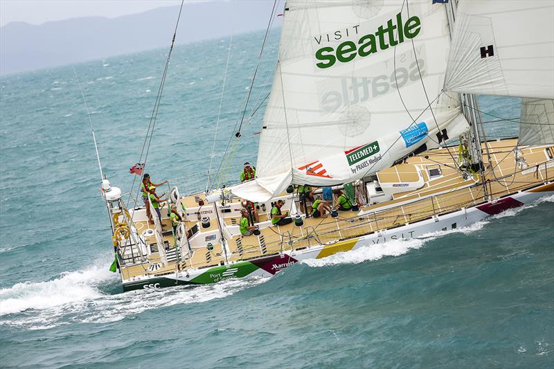 Nikki Henderson leads Visit Seattle - Clipper Round the World Yacht Race - All-Australian Leg 4 photo copyright Brooke Miles Photography taken at  and featuring the Clipper 70 class