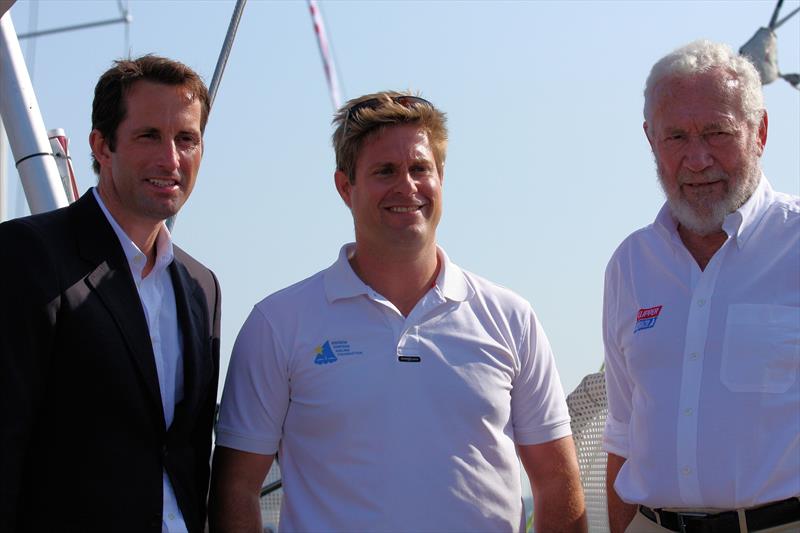 Sir Ben Ainslie, Richard Percy and Sir Robin Knox-Johnston photo copyright Mark Jardine / YachtsandYachting.com taken at  and featuring the Clipper Ventures class