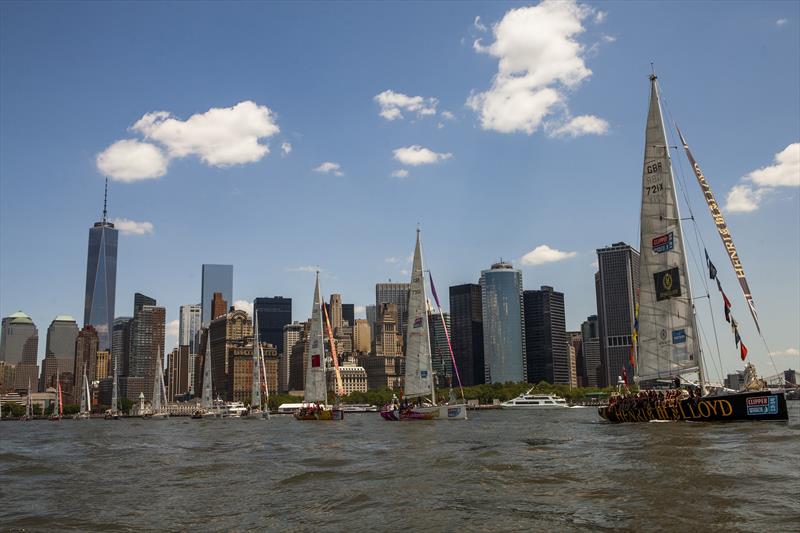 Clipper Race fleet leaves New York in the 2013-14 edition - photo © Clipper Ventures