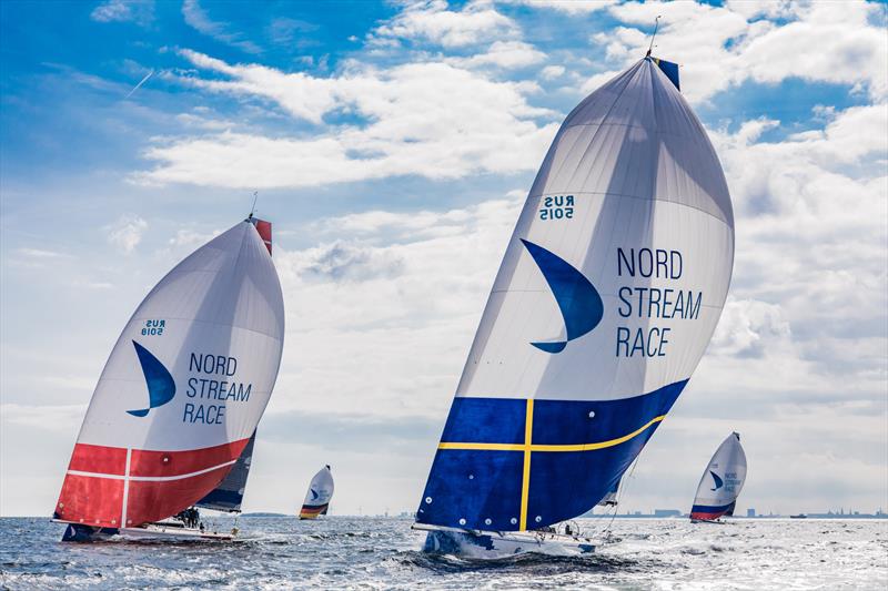 Cape Crow Yacht Club (Team Sweden) leads the charge as Nord Stream Race Leg 2 starts photo copyright Lars Wehrmann / Nord Stream Race taken at  and featuring the ClubSwan 50 class