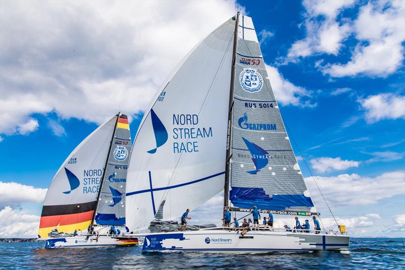 Favourites Deutscher Touring Yacht-Club (Team Germany) versus Lord of the Sail – Europe (Team Russia) as Nord Stream Race Leg 2 starts photo copyright Lars Wehrmann / Nord Stream Race taken at  and featuring the ClubSwan 50 class