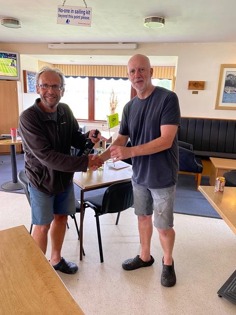 Eddie Pope, First Overall in the Shustoke Comet Open photo copyright David Reade taken at Shustoke Sailing Club and featuring the Comet class