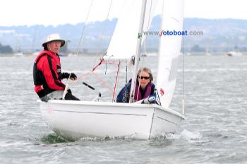 Andrew and Caroline McAusland, winners of the slow handicap fleet at the River Exe Regatta