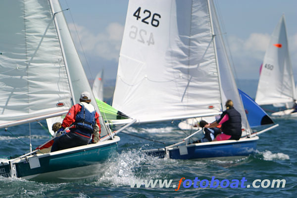 Actions from the National Championships in Lyme Bay photo copyright Mike Rice / www.fotoboat.com taken at  and featuring the Comet Trio class