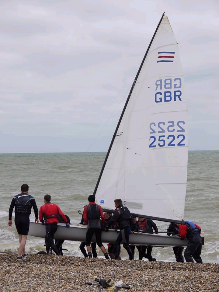 14 Contenders made to trip to Pevensey for round 7 of the Traveller Trophy photo copyright Gary Kinch taken at Pevensey Bay Sailing Club and featuring the Contender class
