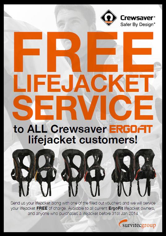 Free Crewsaver Ergofit Lifejacket Service photo copyright Crewsaver taken at  and featuring the  class