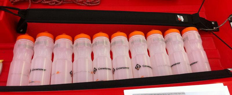 The free Crewsaver Phase2 water bottles that were given out on numerous stands throughout the show were also very popular, in particular with the younger sailor photo copyright Crewsaver taken at  and featuring the  class