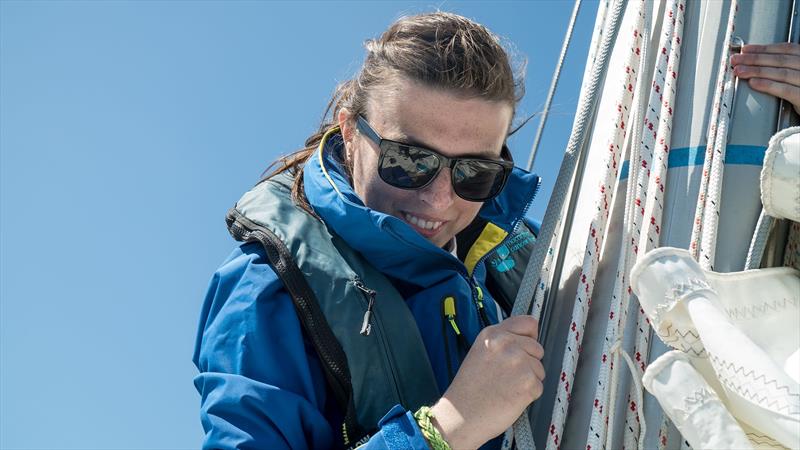 Hannah Spencer, Mate for the Ellen MacArthur Cancer Trust Round Britain 2017 voyage yacht, Moonspray photo copyright Tom Roberts taken at  and featuring the Cruising Yacht class