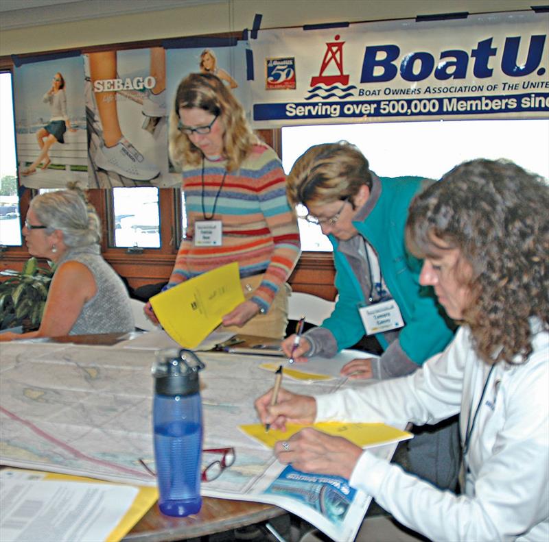 Students learn navigation skills at the Sailing Convention for Women photo copyright Sailing Convention for Women taken at Bahia Corinthian Yacht Club and featuring the Cruising Yacht class