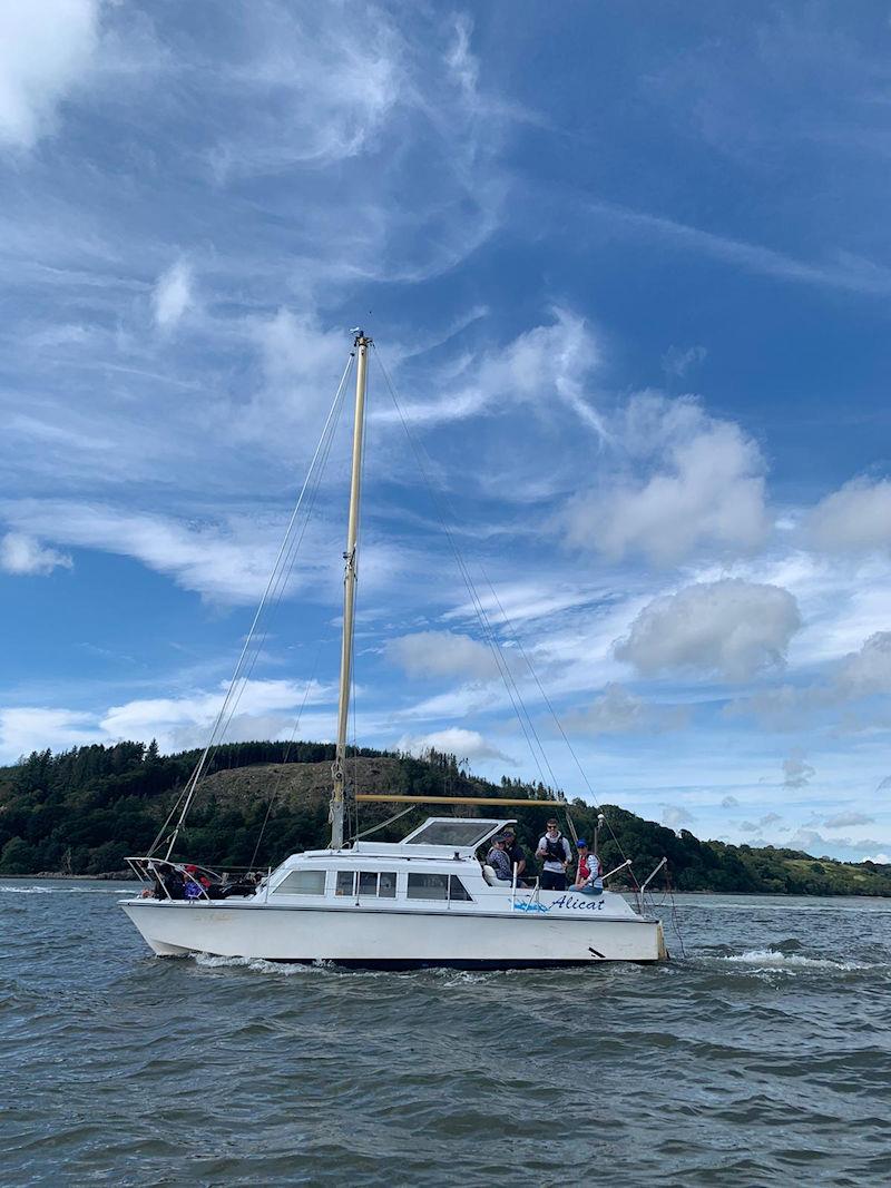 Solway Yacht Club Cadets Adventure Day - Solway Yacht Club's “Alicat” heading for Hestan photo copyright Sally Mackay taken at Solway Yacht Club and featuring the Cruising Yacht class