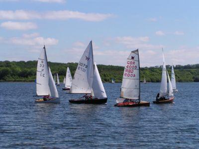 Classic dinghies at Roadford Lake photo copyright CVRDA taken at Roadford Lake Sailing Club and featuring the Classic & Vintage Dinghy class