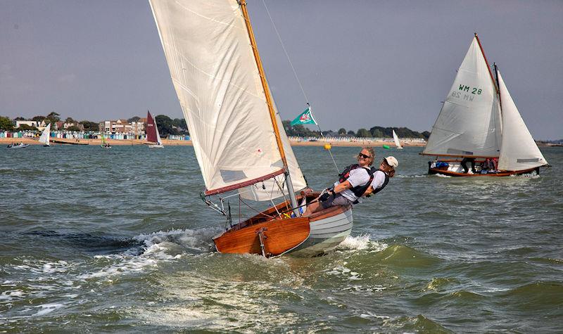 Lucy Struth and Jackie Morley in Grey Goose during Mersea Week 2022 photo copyright Chrissie Westgate taken at West Mersea Yacht Club and featuring the Classic & Vintage Dinghy class