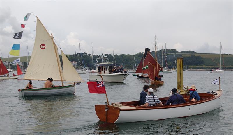 Steam and Sail participate in the Heather and Lay steam Boat Parade photo copyright Paul Fowler taken at Royal Cornwall Yacht Club and featuring the Classic & Vintage Dinghy class