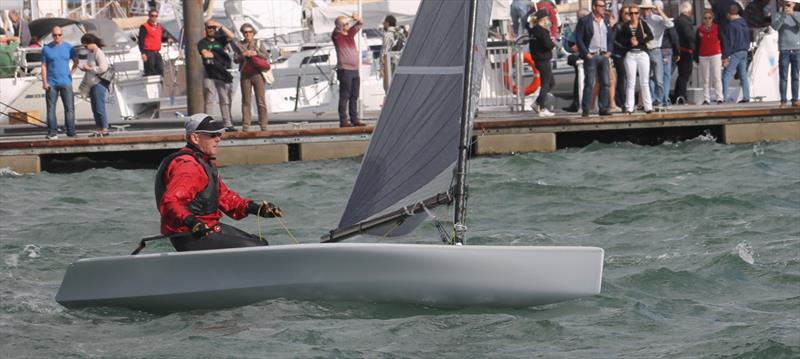 Rob Lennox during the Battle of the Classes at the 2016 Southampton Boat Show photo copyright SailRacer taken at  and featuring the D-Zero class