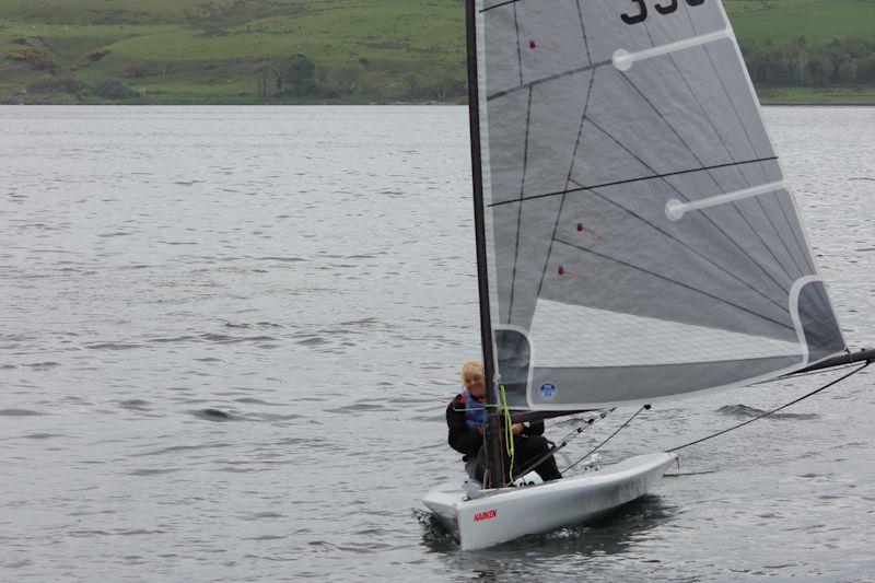 Zippy (and Liz Potter) wins race 3 in the D-Zero class at the Harken One Design Regatta at Largs photo copyright Zoe Linton taken at Largs Sailing Club and featuring the D-Zero class