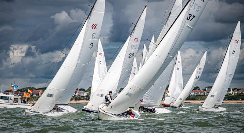 Daring start at Cowes Classics Week 2022 photo copyright Tim Jeffreys Photography taken at Royal London Yacht Club and featuring the Daring class
