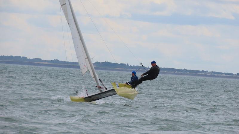 Grant and Ella May Piggott during the Noble Marine Insurance Dart 18 Nationals and Worlds at Bridlington photo copyright Peider Fried taken at Royal Yorkshire Yacht Club and featuring the Dart 18 class