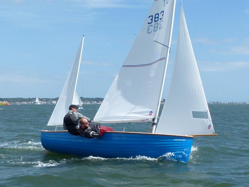 Dan Ellis and James Gough-Allen in Tidecatcher at speed upwind during the Devon Yawl Nationals at Parkstone photo copyright Mike Roberts taken at Parkstone Yacht Club and featuring the Devon Yawl class