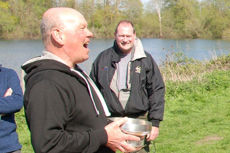 Dave Adams happy to have won overall - DF95 Ash Trophy at Guildford (Abbey Meads) photo copyright Roger Stollery taken at Guildford Model Yacht Club and featuring the DF95 class