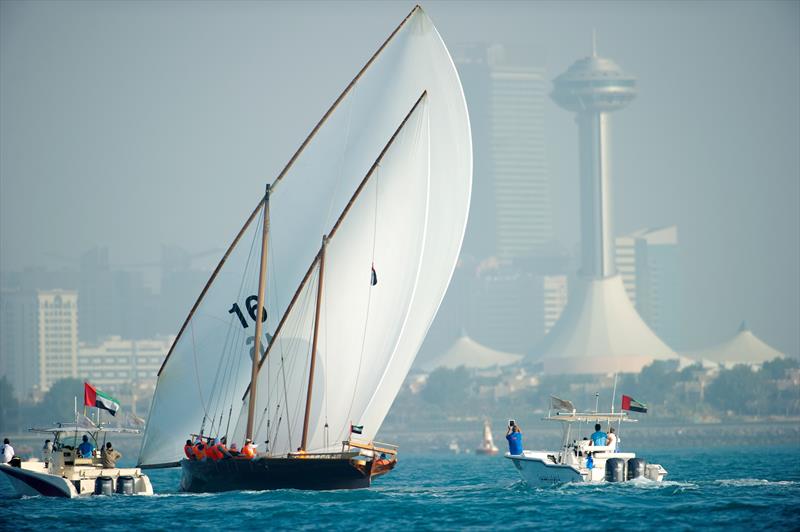 Arabian dhows `go like the wind` says Volvo Ocean Race veteran photo copyright Paul Todd taken at Abu Dhabi Sailing & Yacht Club and featuring the Dhow class