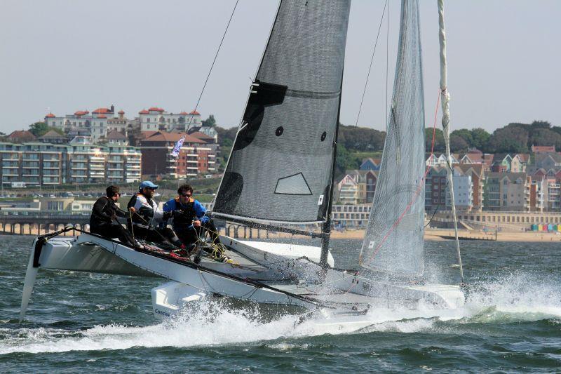 Multihull course on day 2 of the International Paint Poole Regatta photo copyright Mark Jardine taken at Parkstone Yacht Club and featuring the Diam 24OD class