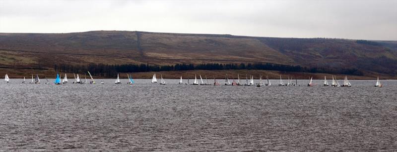 Action from the rescheduled 2013 Yorkshire Dales Brass Monkey photo copyright John Cheetham taken at Yorkshire Dales Sailing Club and featuring the Dinghy class