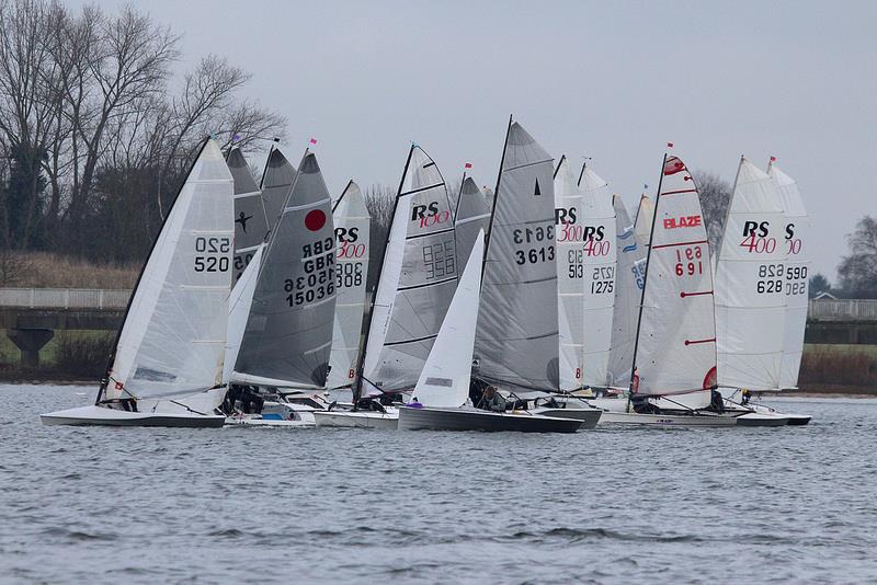 Fast fleet going to windward on day 3 of the Alton Water Frostbite Series - photo © Tim Bees
