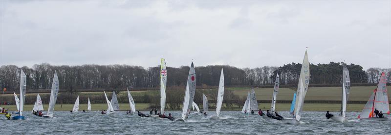 GJW Direct SailJuice Winter Series action photo copyright Tim Olin / www.olinphoto.co.uk taken at Rutland Sailing Club and featuring the Dinghy class