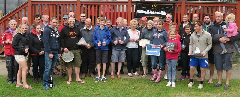 Prizewinners at the Lord Birkett Memorial Trophy 2016 photo copyright Sue Giles taken at Ullswater Yacht Club and featuring the Dinghy class