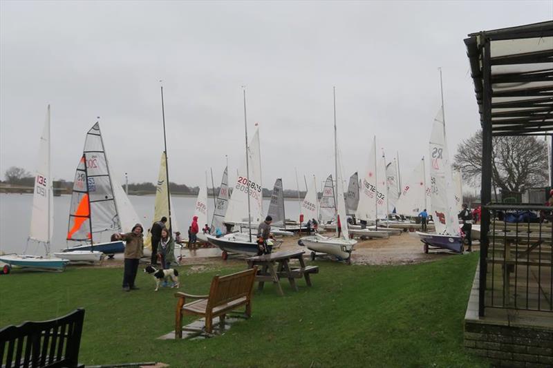 Rigged and ready to go on day 2 of the Fox's Marine & Country Alton Water Frostbite Series photo copyright Emer Berry taken at Alton Water Sports Centre and featuring the Dinghy class