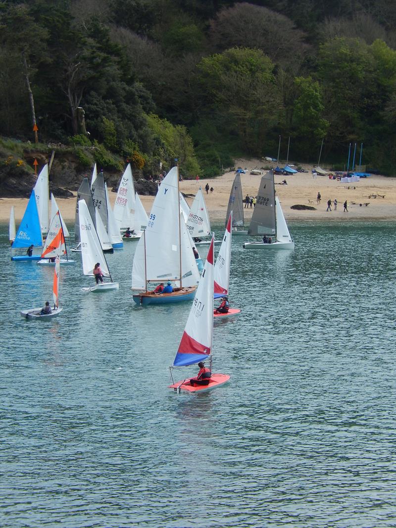 Salcombe Yacht Club Spring Series Race 5 photo copyright Malcolm Mackley taken at Salcombe Yacht Club and featuring the Dinghy class