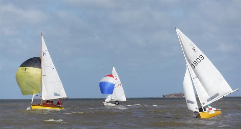 Hilbre sailed by Chris Riley, Miracle sailed by Mike and Anne St Paer and Firefly sailed by Octavia Owen during the West Kirby SC President's Race - photo © Alan Jenkins & Catherine Hartley