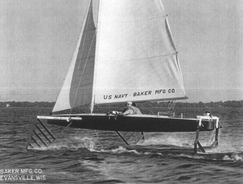 For the second time in less than 100 years a boat called Monitor would effectively 'change the game'. In this case it would be John Baker's well thought out hydrofoil which didn't just fly, but continued to do so when turning the corners - photo © Baker Water System