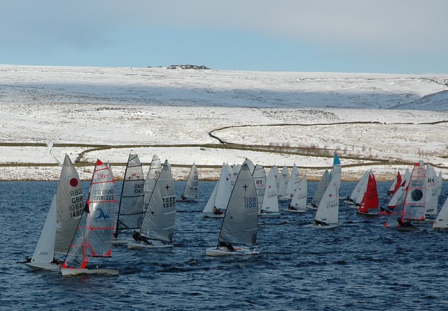 A really cold day for the 2010 Yorkshire Dales Brass Monkey photo copyright Steve Larvin taken at Yorkshire Dales Sailing Club and featuring the Dinghy class