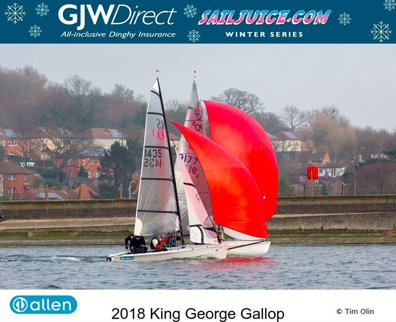 First ever King George Gallop forms part of the GJW Direct SailJuice Winter Series photo copyright Tim Olin / www.olinphoto.co.uk taken at King George Sailing Club and featuring the Dinghy class