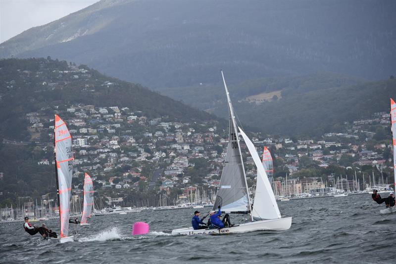 One Hump or Two, skippered by Drew Latham was unbeaten in the Sharpes - 2018 Crown Series Bellerive Regatta photo copyright Jane Austin taken at Bellerive Yacht Club and featuring the Dinghy class