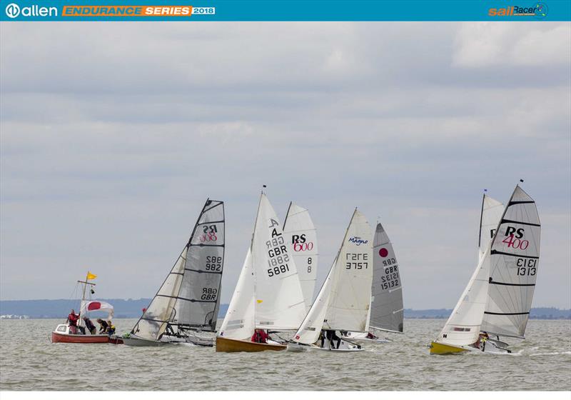 Starting the 60th Round Sheppey Race, part of the Allen Endurance Series photo copyright Tim Olin / www.olinphoto.co.uk taken at Isle of Sheppey Sailing Club and featuring the Dinghy class