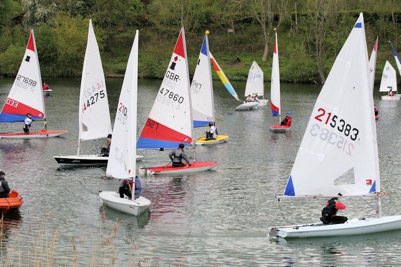Pre-start at the North East & Yorkshire Youth Travellers (NEYYTS) at Ripon photo copyright Fiona Spence taken at Ripon Sailing Club and featuring the Dinghy class
